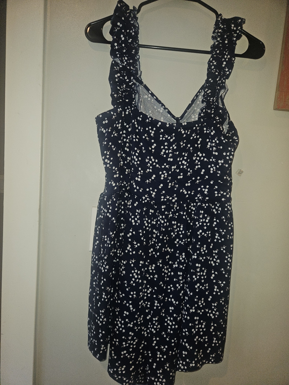torrid Navy Floral Ruffle-Strap Rumper - Picture 3 of 5